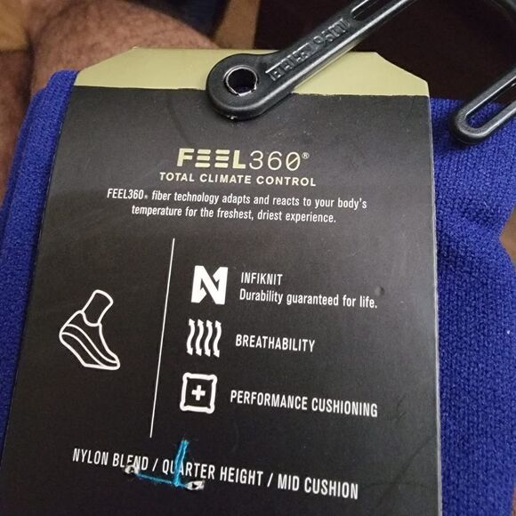 Stance Icon Sport Quarter Basketball Running Training Socks Royal Blue Black New - Picture 3 of 8